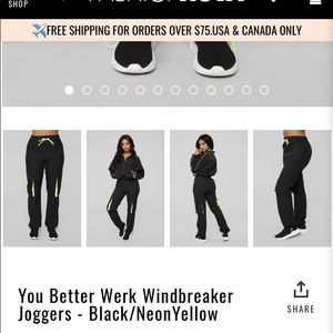Brand new fashion nova wind breaker joggers